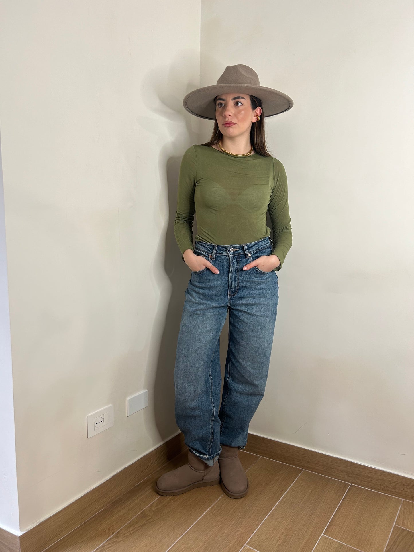 Maglia cashmere verde