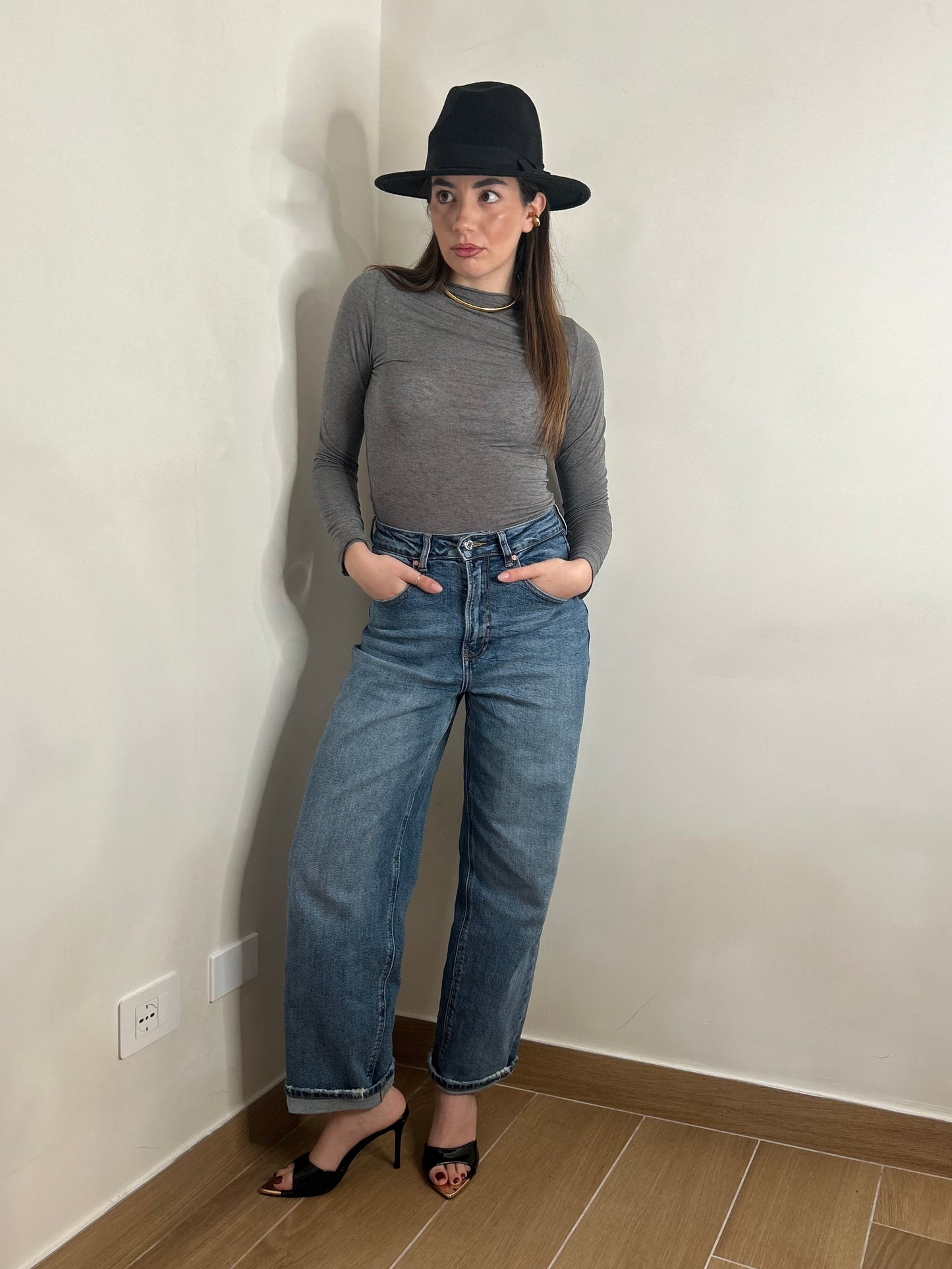 Maglia cashmere grigia