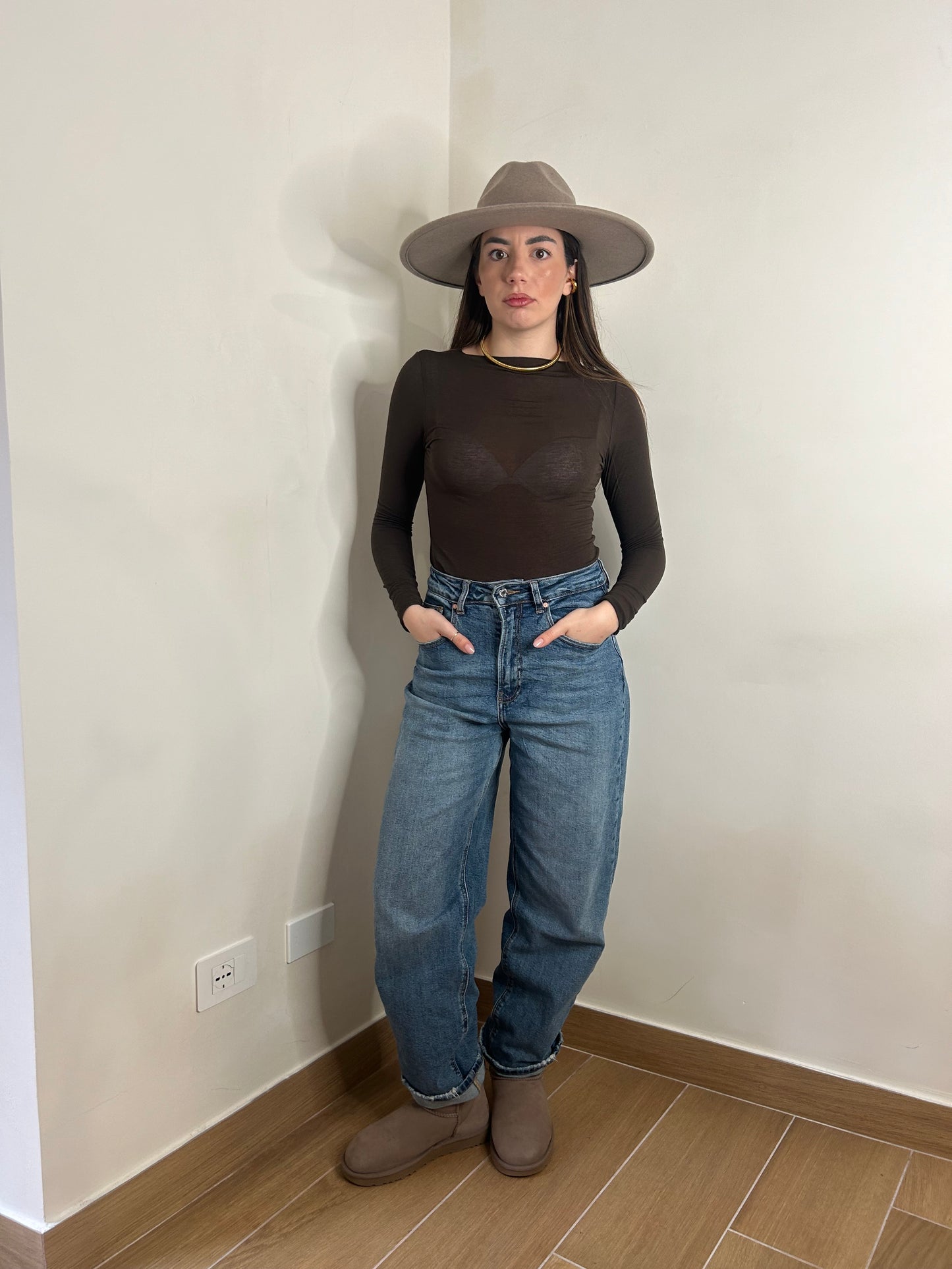 Maglia cashmere marrone