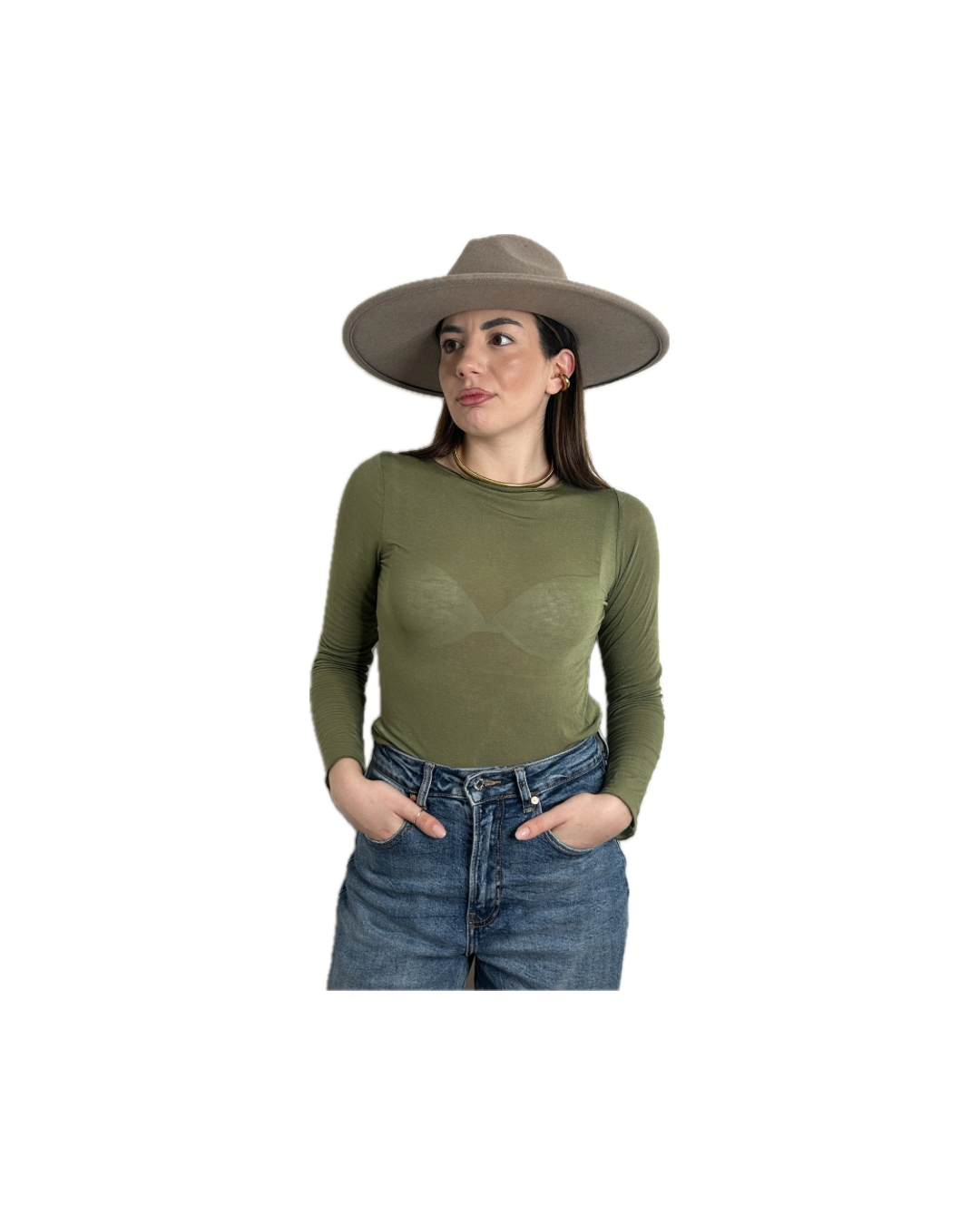 Maglia cashmere verde