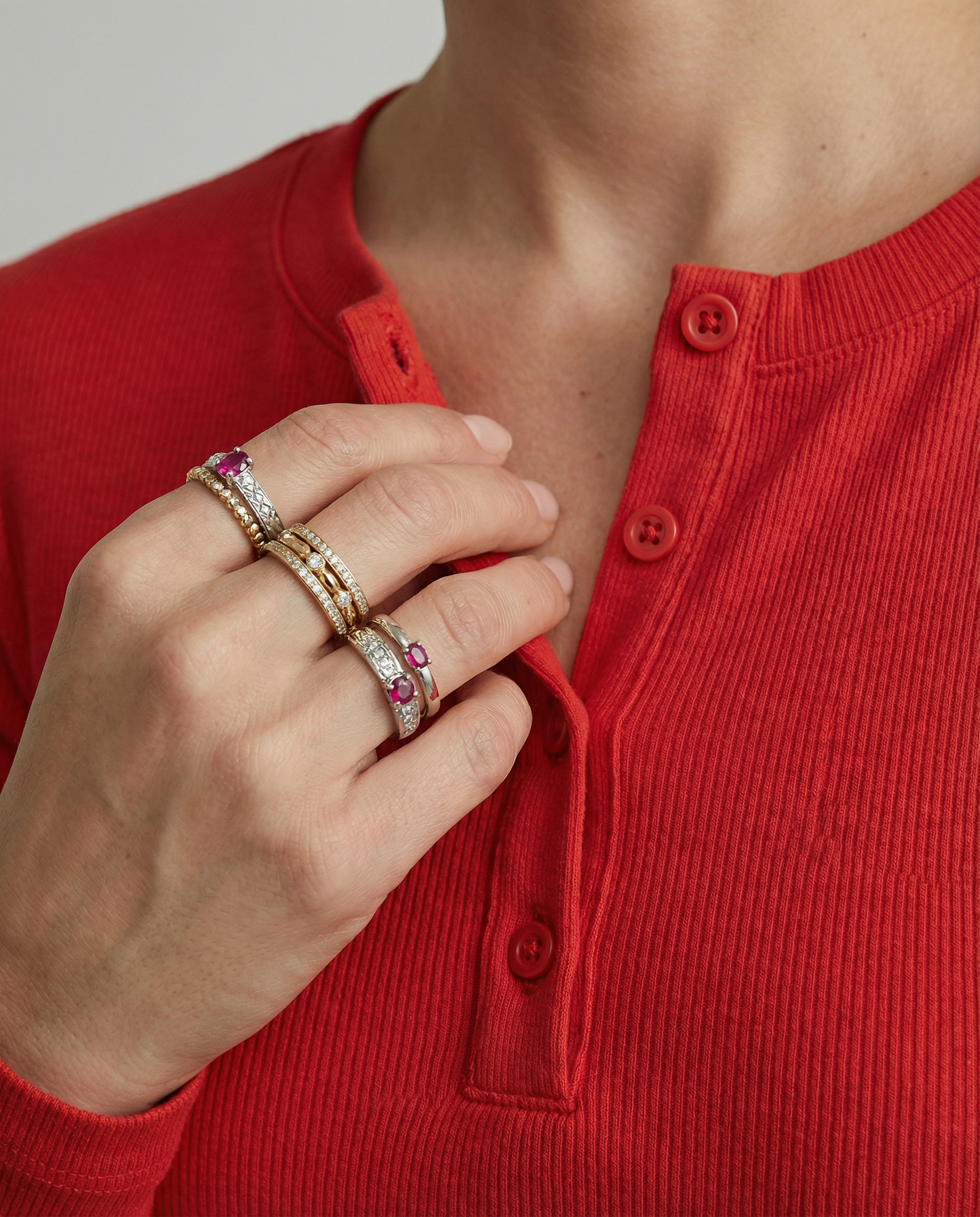 Maglia a costine con bottoni