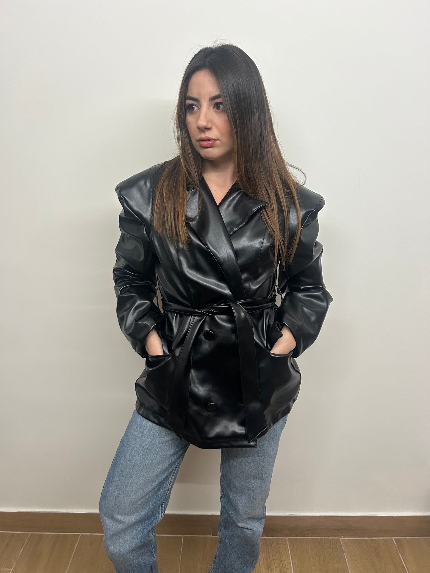 Giacca in pelle/-40%