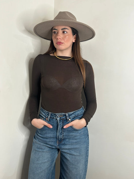 Maglia cashmere marrone